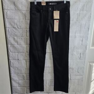 NWT Levi's 524 Straight Ultra Low Rise Black Denim Stretch Jeans Women's 28